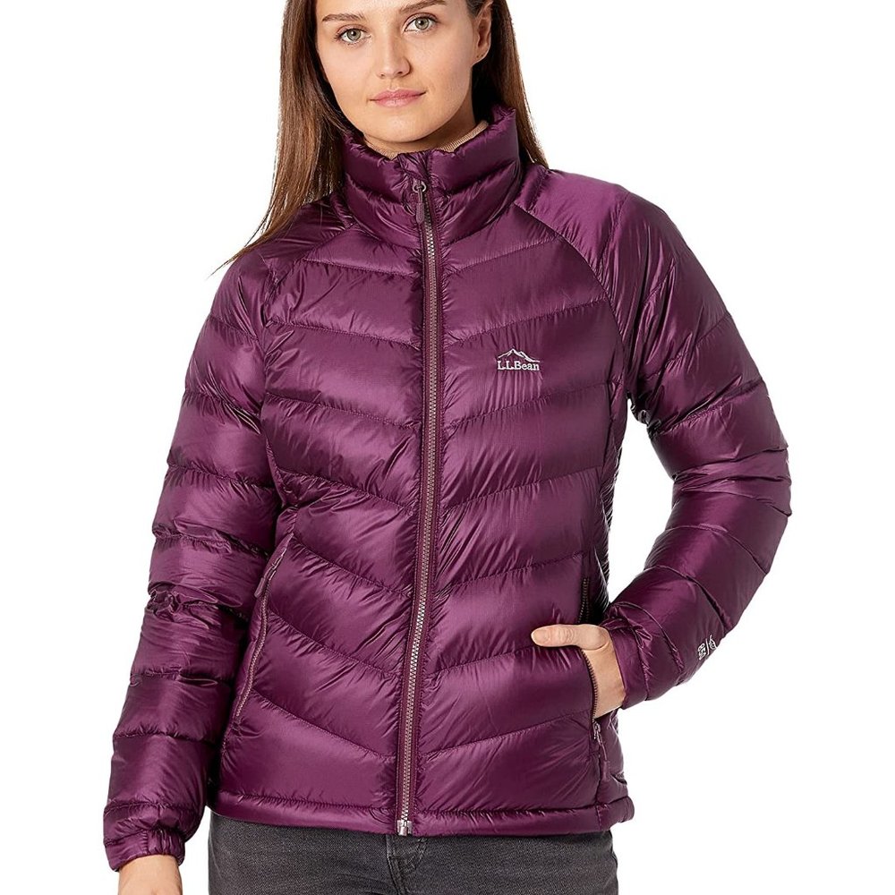 LL Bean Women's Ultralight 850 Down Jacket (Plus Size 2X, Royal Plum)